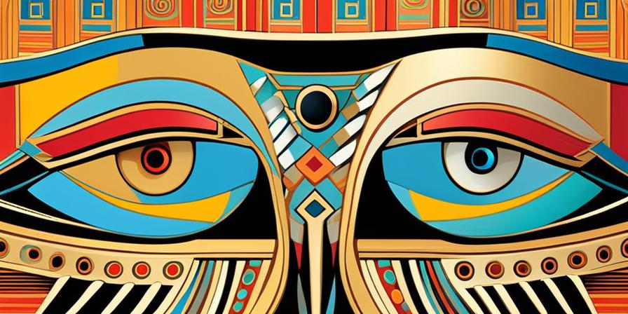 Ojo de Horus en vibrantes colores.