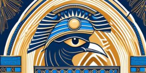 Amuleto del Ojo de Horus azul, protección divina