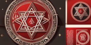 Amuleto Tetragramatón en color rojo
