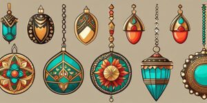 Amuletos de buena suerte brillantes y coloridos
