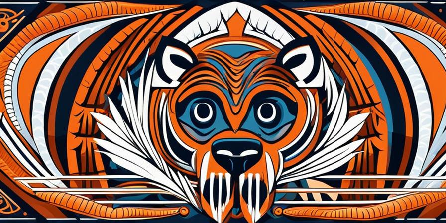 Ojo de tigre místico deslumbrante con poderosos símbolos