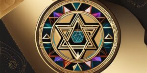Amuleto de Tetragramatón en piedra brillante